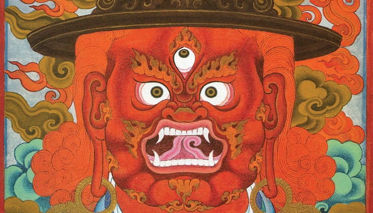 The protector Vajrasadhu, painted by Chögyam Trungpa Rinpoche.