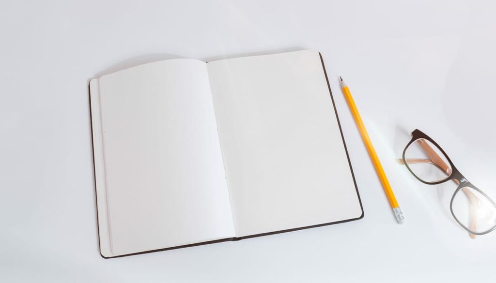 Blank notebook.