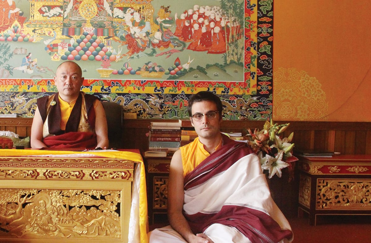 Justin von Bujdoss with Goshir Gyaltsab Rinpoche